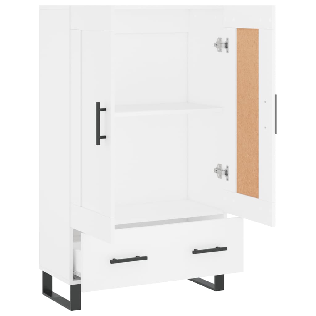 Skříň Highboard Bílá 69,5 X 31 X 115 Cm Kompozitní Dřevo