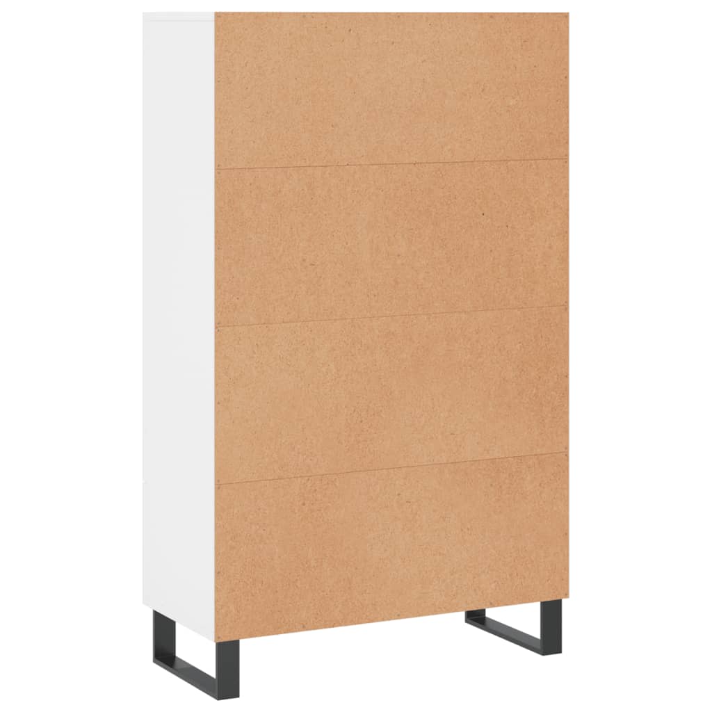 Skříň Highboard Bílá 69,5 X 31 X 115 Cm Kompozitní Dřevo