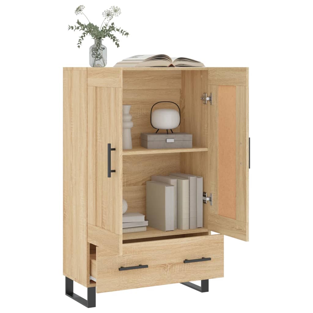 Skříň Highboard 69,5 X 31 X 115 Cm Kompozitní Dřevo