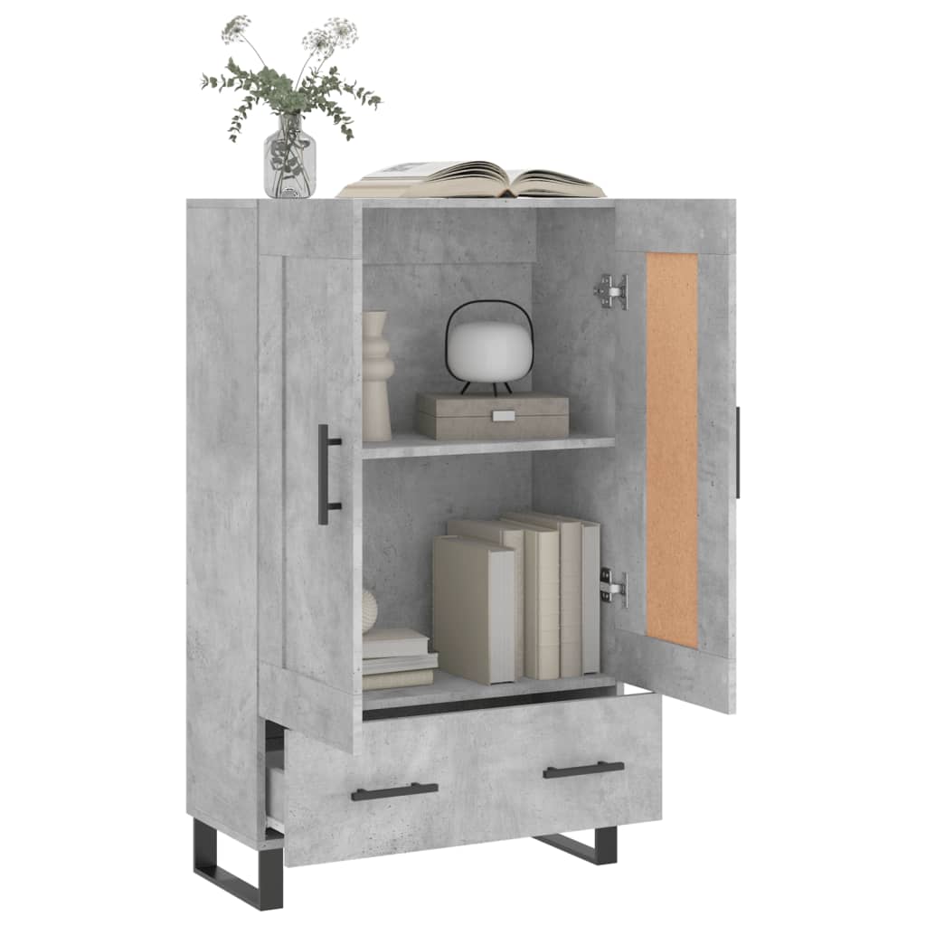 Skříň Highboard Betonově Šedá 69,5X31X115 Cm Kompozitní Dřevo