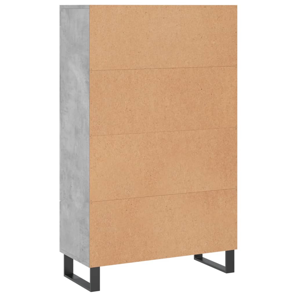 Skříň Highboard Betonově Šedá 69,5X31X115 Cm Kompozitní Dřevo