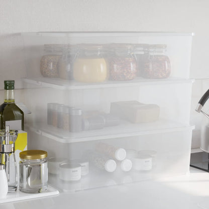 Plastové Úložné Boxy 3 Ks Stohovatelné