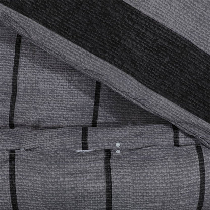 Sada Ložního Prádla 200 X 200 Cm Bavlna Tmavě Šedá