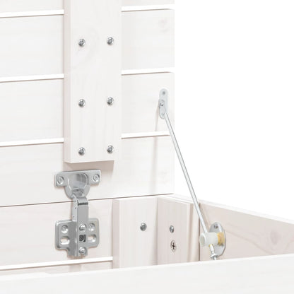 Koš Na Prádlo Bílý Masivní Borové Dřevo