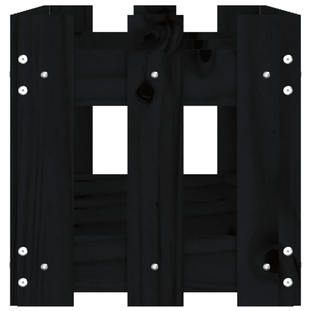 Vyvýšený Záhon Plotový Design Černý Masiv Borovice