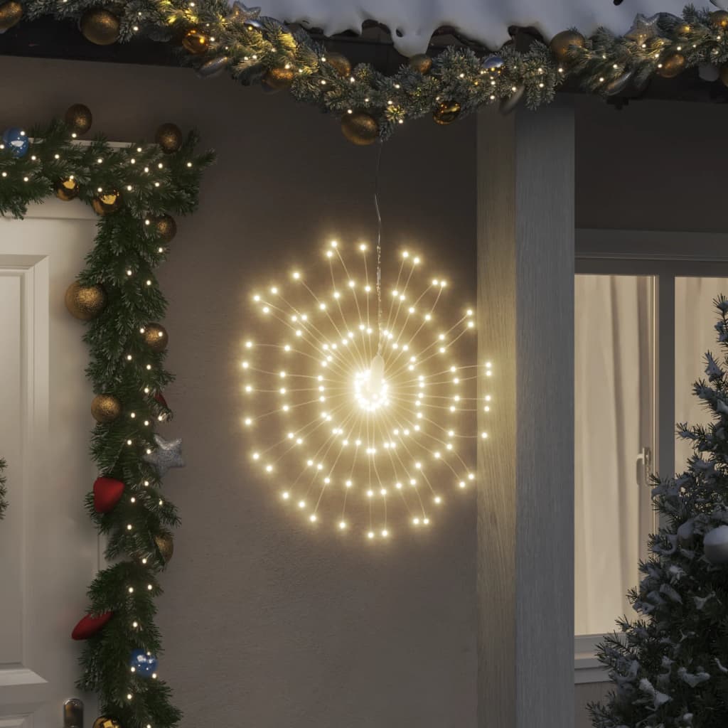 Vánoční Hvězdicová Světla 4 Ks 140 Teple Bílých Led Diod 17 Cm