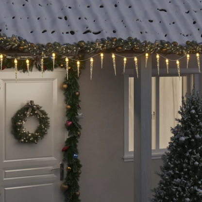 Vánoční Rampouchové Světlo 100 Led 10 M Akryl Pvc Teplá Bílá