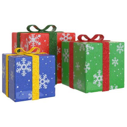 Svítící Vánoční Dárky 3 Ks 64 Teple Bílých Led