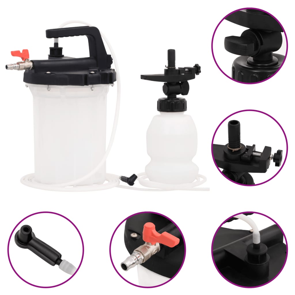 Sada K Odvzdušnění Brzd Bílá A Černá 3 L