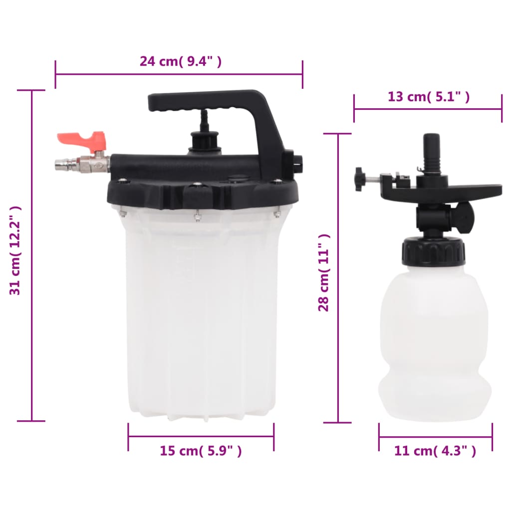 Sada K Odvzdušnění Brzd Bílá A Černá 3 L