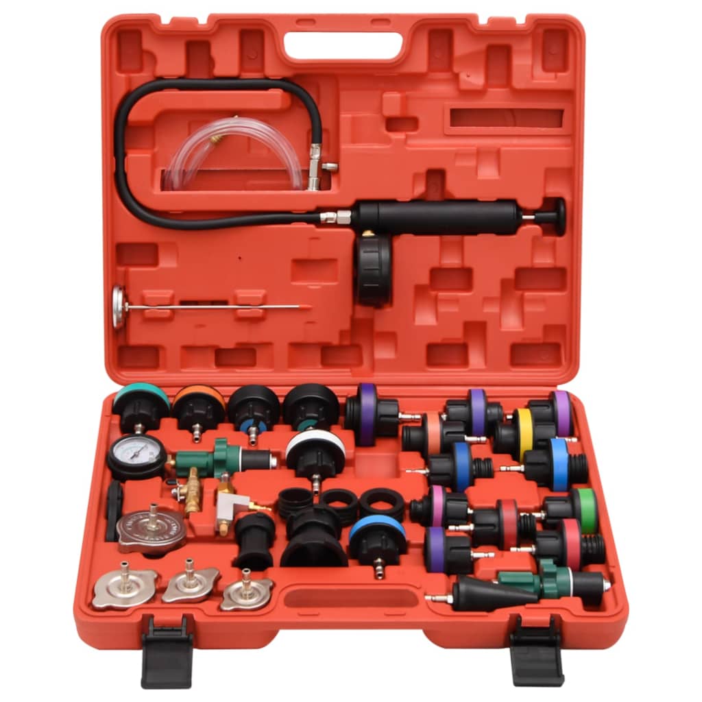 Tester Tlaku Chladicího Systému Červený 52 X 40,5 X 9,5 Cm