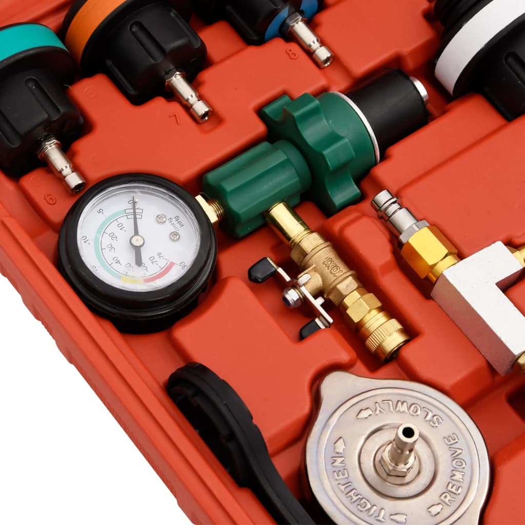 Tester Tlaku Chladicího Systému Červený 52 X 40,5 X 9,5 Cm