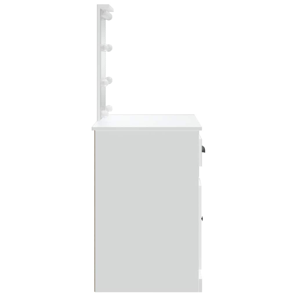 Toaletní Stolek S Led Osvětlením Bílý 90 X 42 X 132,5 Cm