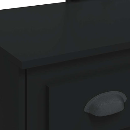 Toaletní Stolek S Led Osvětlením Černý 90 X 42 X 132,5 Cm