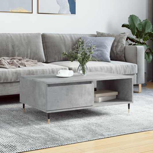 Konferenční Stolek Betonově Šedý 90X60X35 Cm Kompozitní Dřevo