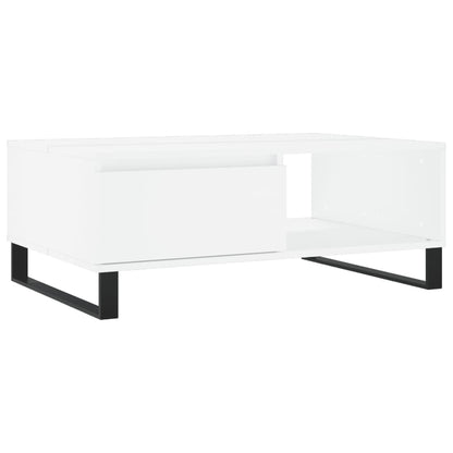 Konferenční Stolek Bílý 90 X 60 X 35 Cm Kompozitní Dřevo
