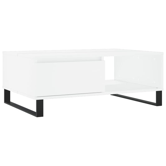 Konferenční Stolek Bílý 90 X 60 X 35 Cm Kompozitní Dřevo