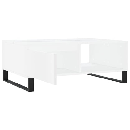 Konferenční Stolek Bílý 90 X 60 X 35 Cm Kompozitní Dřevo