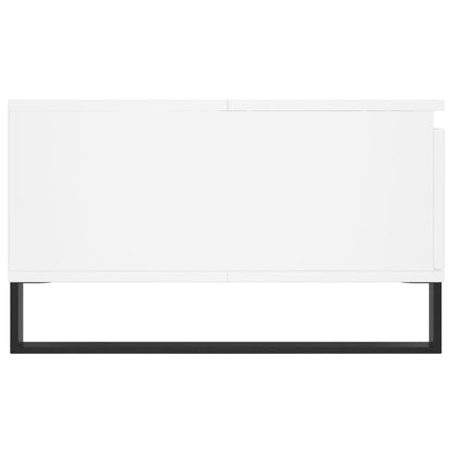 Konferenční Stolek Bílý 90 X 60 X 35 Cm Kompozitní Dřevo