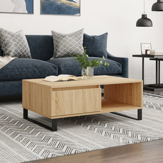 Konferenční Stolek Dub Sonoma 90 X 60 X 35 Cm Kompozitní Dřevo