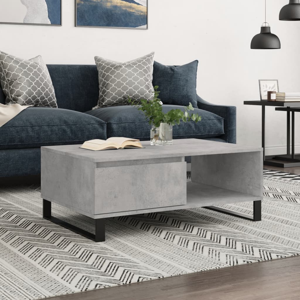 Konferenční Stolek Betonově Šedý 90X60X35 Cm Kompozitní Dřevo