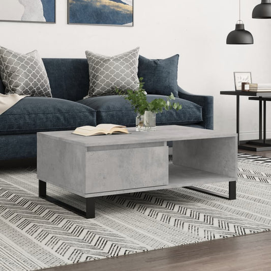 Konferenční Stolek Betonově Šedý 90X60X35 Cm Kompozitní Dřevo