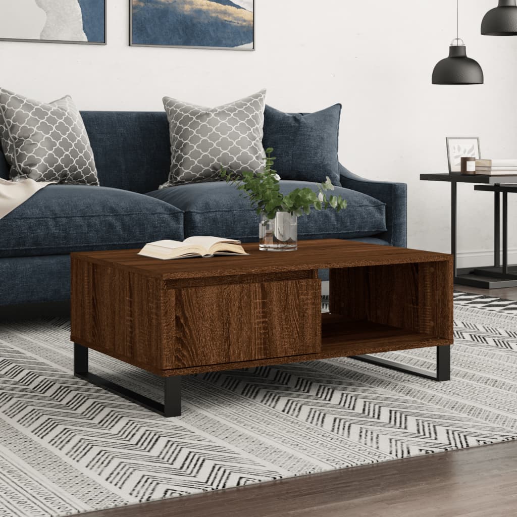 Konferenční Stolek Bílý 90 X 60 X 35 Cm Kompozitní Dřevo