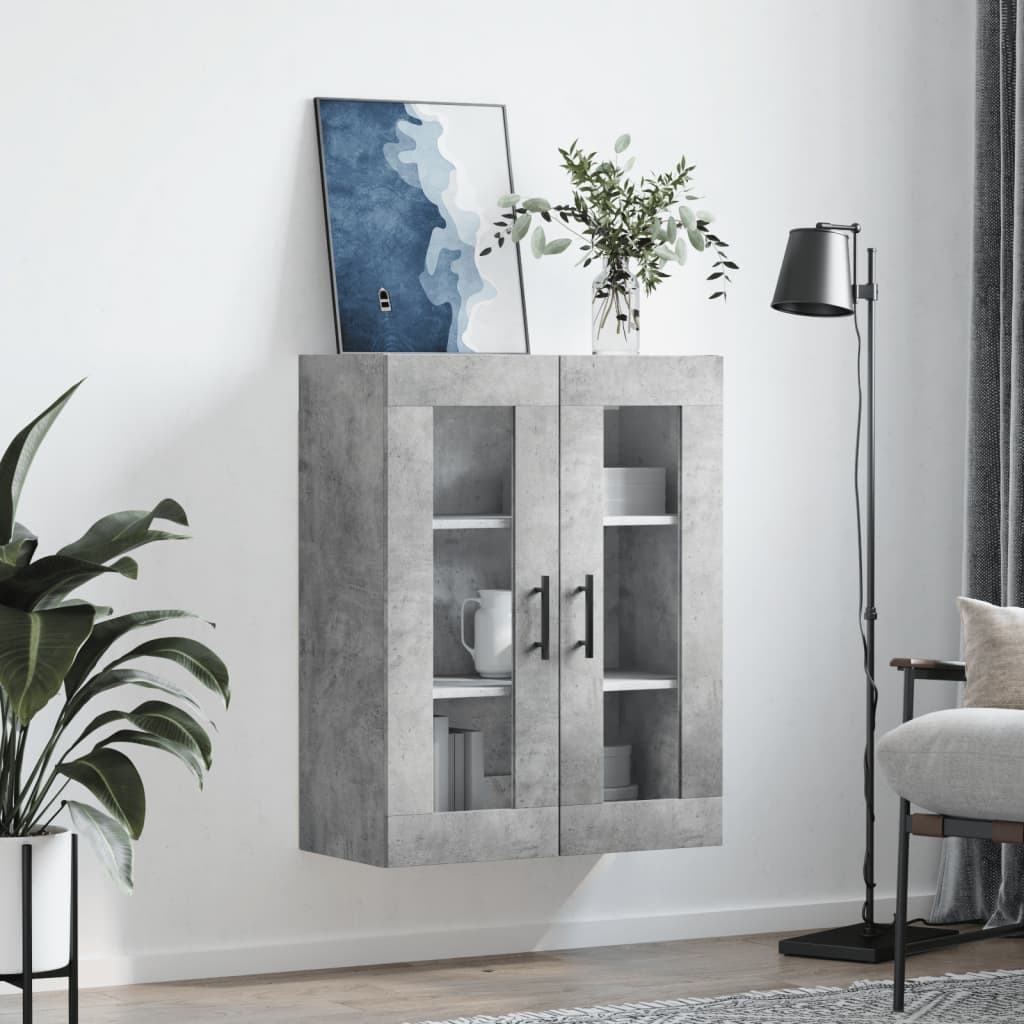 Nástěnná Skříňka Betonově Šedá 69,5 X 34 X 90 Cm