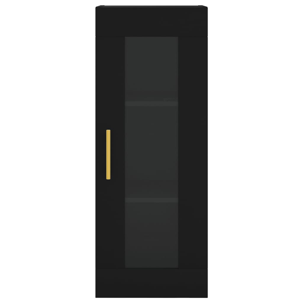 Nástěnná Skříňka Černá 34,5 X 34 X 90 Cm