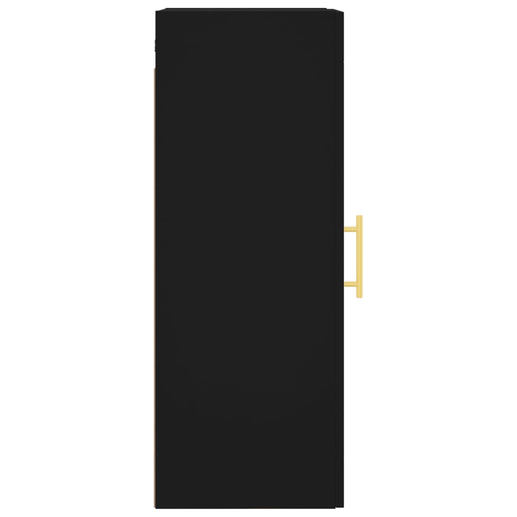 Nástěnná Skříňka Černá 34,5 X 34 X 90 Cm