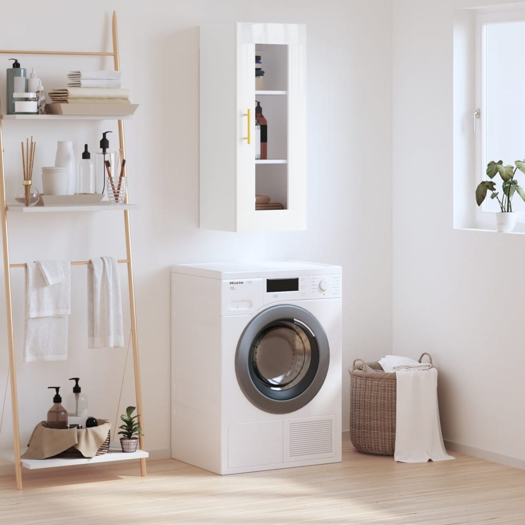 Nástěnná Skříňka Černá 34,5 X 34 X 90 Cm