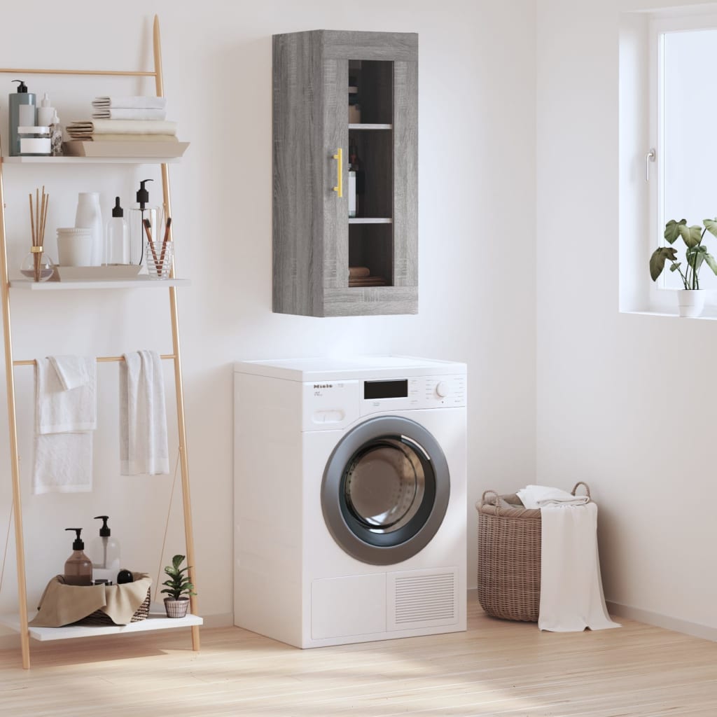 Nástěnná Skříňka Černá 34,5 X 34 X 90 Cm