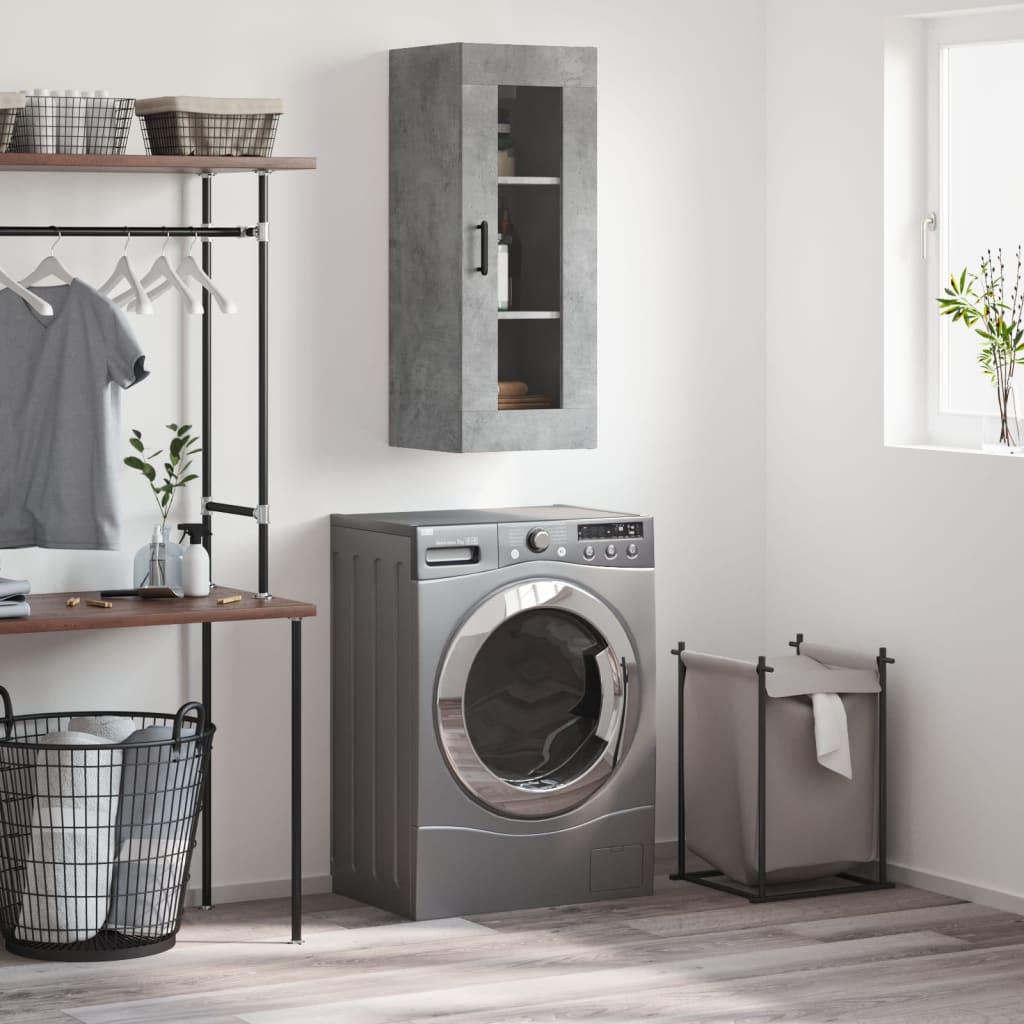 Nástěnná Skříňka Betonově Šedá 34,5 X 34 X 90 Cm