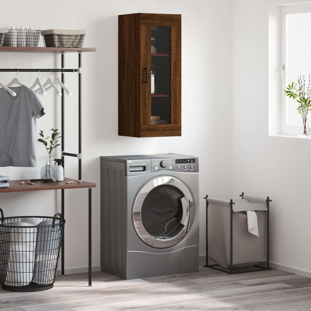 Nástěnná Skříňka Betonově Šedá 34,5 X 34 X 90 Cm