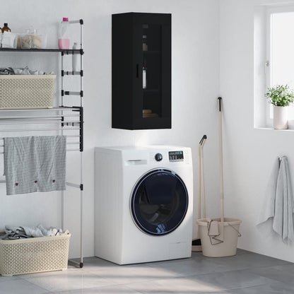 Nástěnná Skříňka Černá 34,5 X 34 X 90 Cm