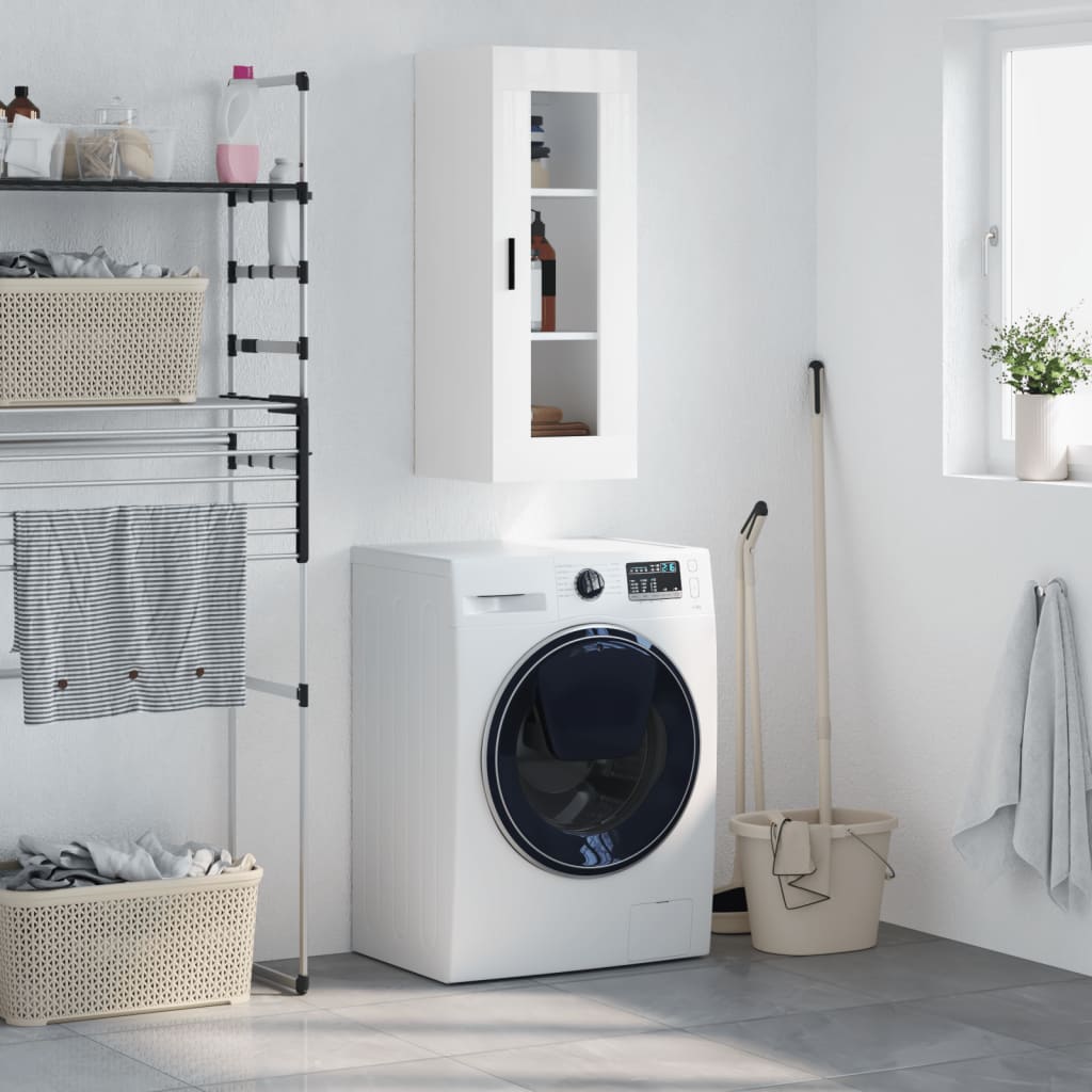 Nástěnná Skříňka Černá 34,5 X 34 X 90 Cm