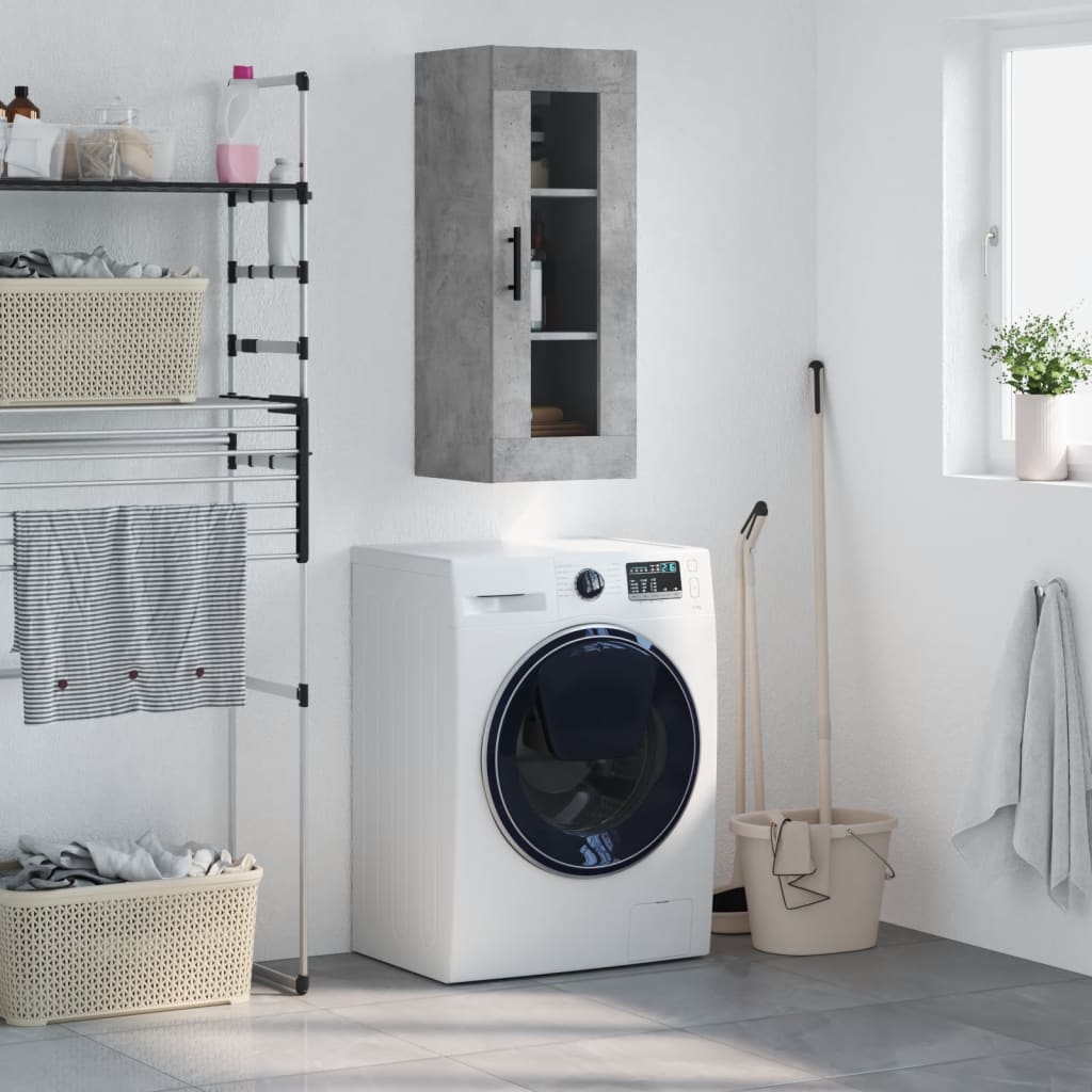 Nástěnná Skříňka Betonově Šedá 34,5 X 34 X 90 Cm