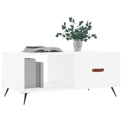 Konferenční Stolek Bílý 90 X 50 X 40 Cm Kompozitní Dřevo