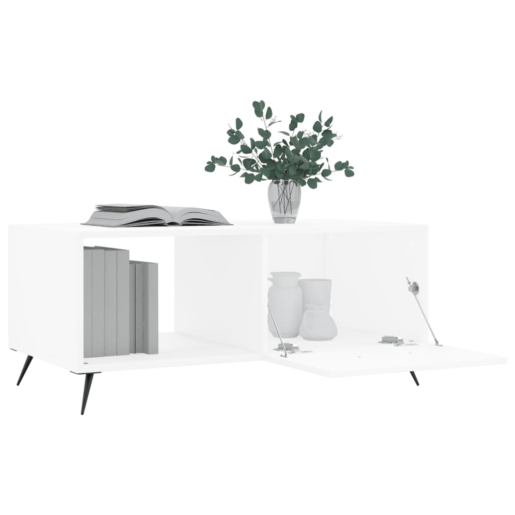 Konferenční Stolek Bílý 90 X 50 X 40 Cm Kompozitní Dřevo