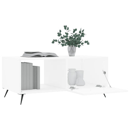 Konferenční Stolek Bílý 90 X 50 X 40 Cm Kompozitní Dřevo