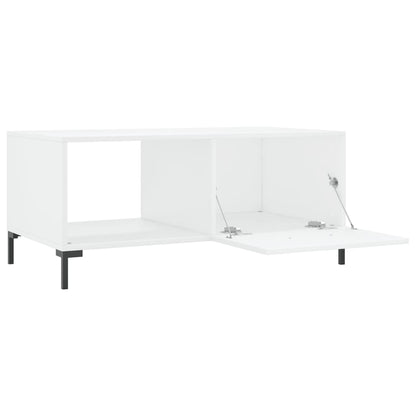 Konferenční Stolek Lesklý Bílý 90 X 50 X 40 Cm Kompozitní Dřevo