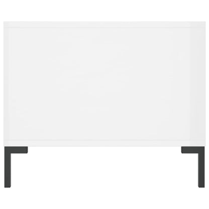 Konferenční Stolek Lesklý Bílý 90 X 50 X 40 Cm Kompozitní Dřevo