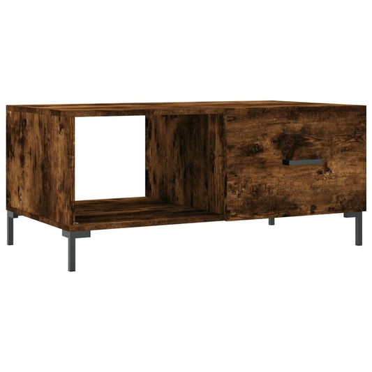 Konferenční Stolek Kouřový Dub 90 X 50 X 40 Cm Kompozitní Dřevo