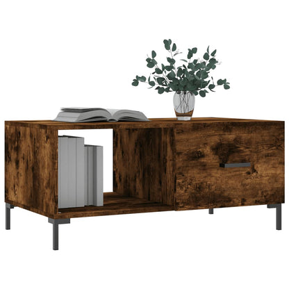 Konferenční Stolek Kouřový Dub 90 X 50 X 40 Cm Kompozitní Dřevo