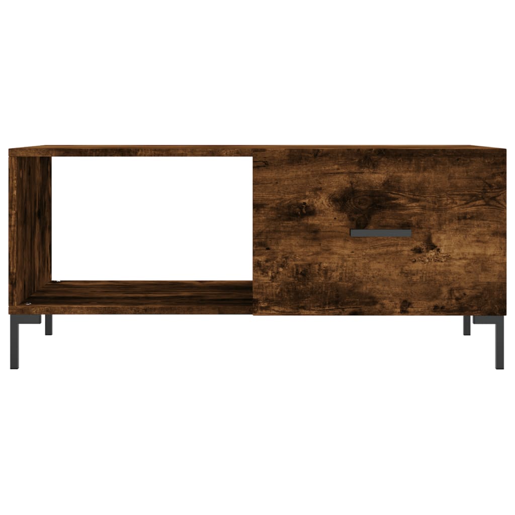Konferenční Stolek Kouřový Dub 90 X 50 X 40 Cm Kompozitní Dřevo