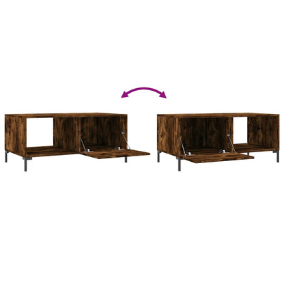 Konferenční Stolek Kouřový Dub 90 X 50 X 40 Cm Kompozitní Dřevo
