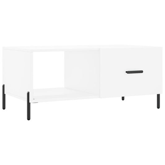 Konferenční Stolek Bílý 90 X 50 X 40 Cm Kompozitní Dřevo