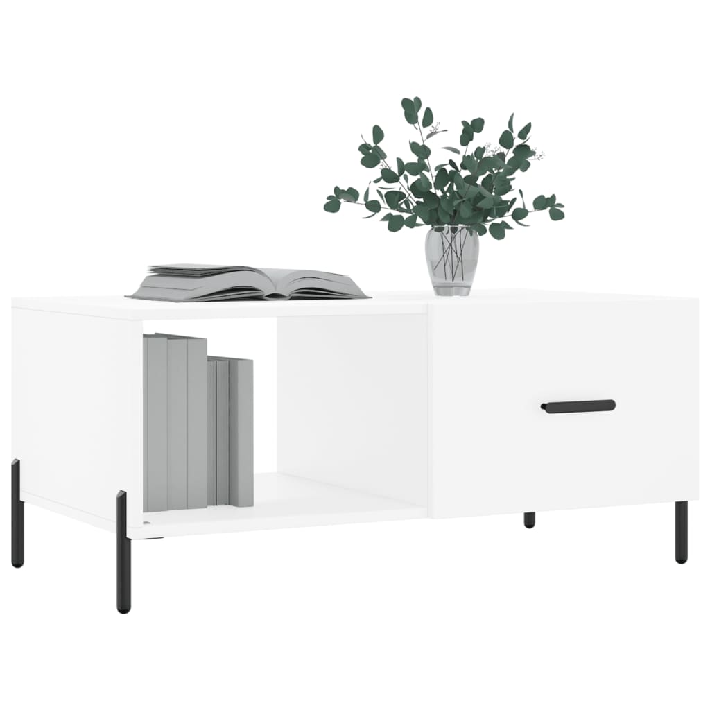Konferenční Stolek Bílý 90 X 50 X 40 Cm Kompozitní Dřevo