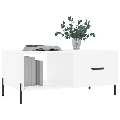 Konferenční Stolek Bílý 90 X 50 X 40 Cm Kompozitní Dřevo