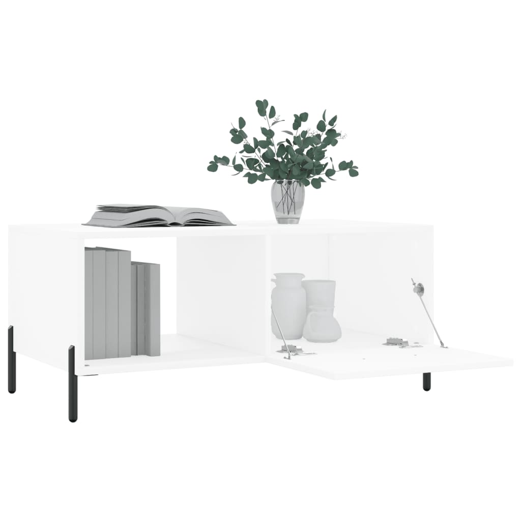 Konferenční Stolek Bílý 90 X 50 X 40 Cm Kompozitní Dřevo